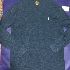Polo Ralph Lauren Long Sleeve Crew Neck Shirt | Blue Eclipse | Size L | NWT